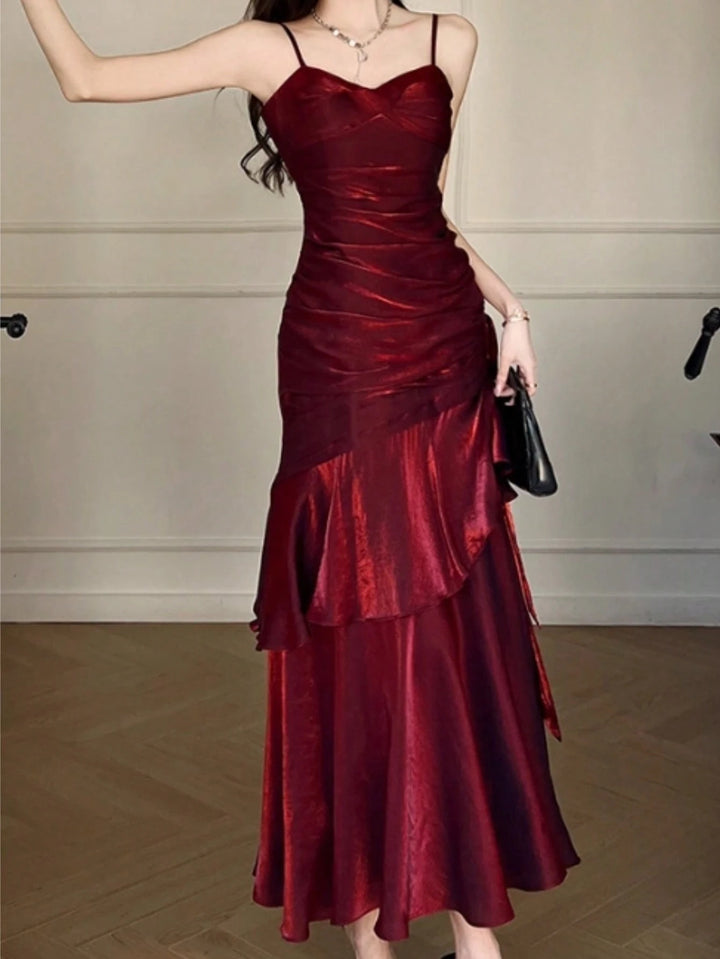 Rochie maxi SHEIN, vișiniu
