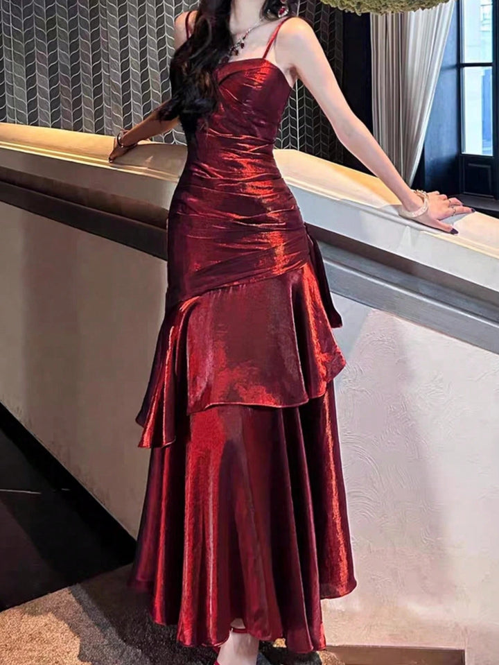 Rochie maxi SHEIN, vișiniu
