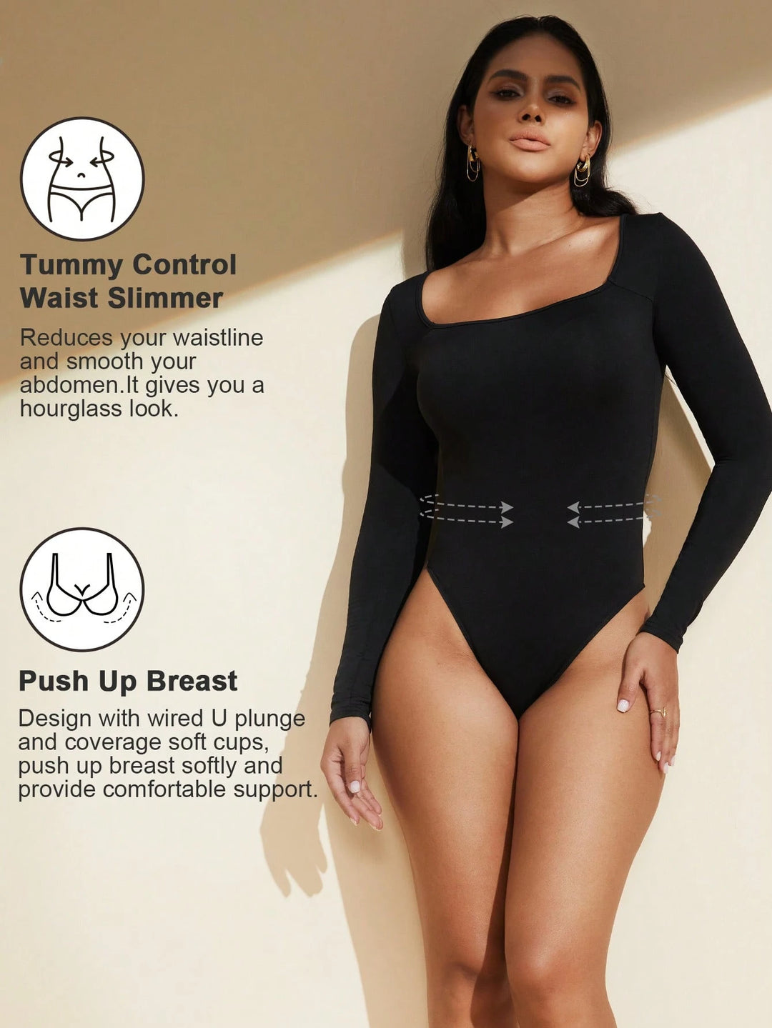 Body damă SHEIN, negru, mărimea M