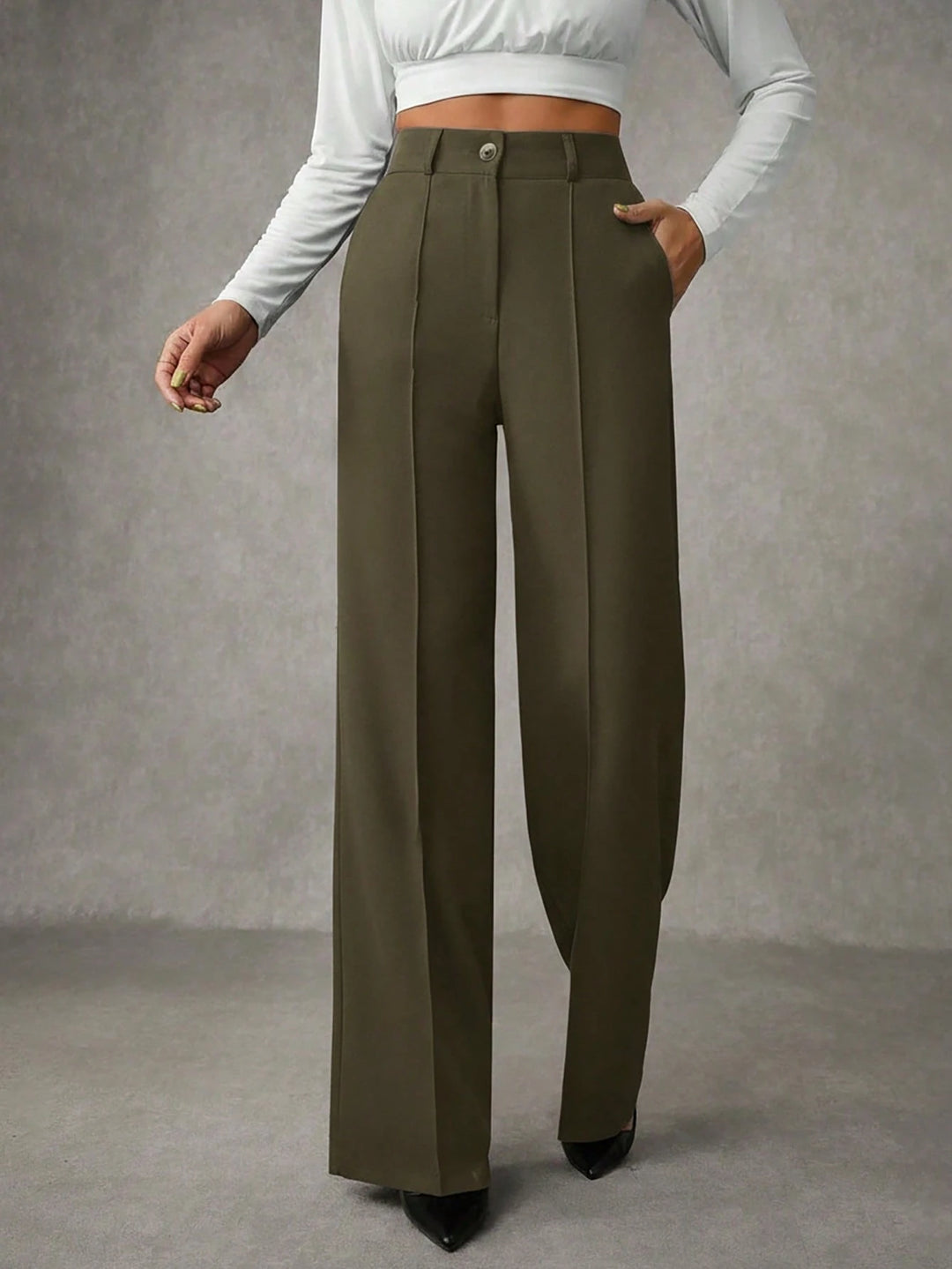 Pantaloni SHEIN, kaki