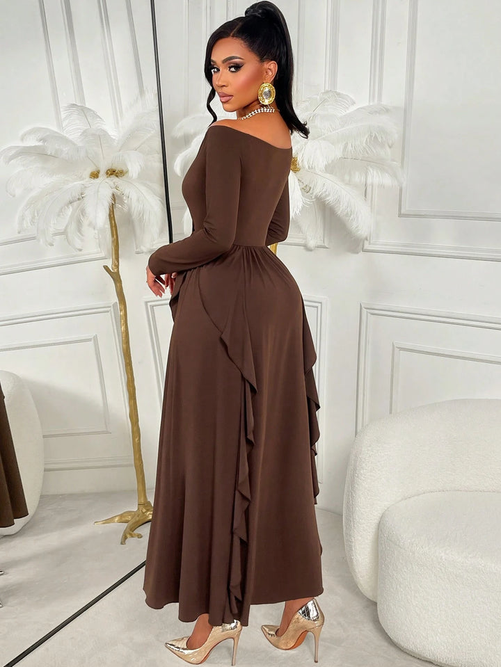 Rochie maxi SHEIN, maro