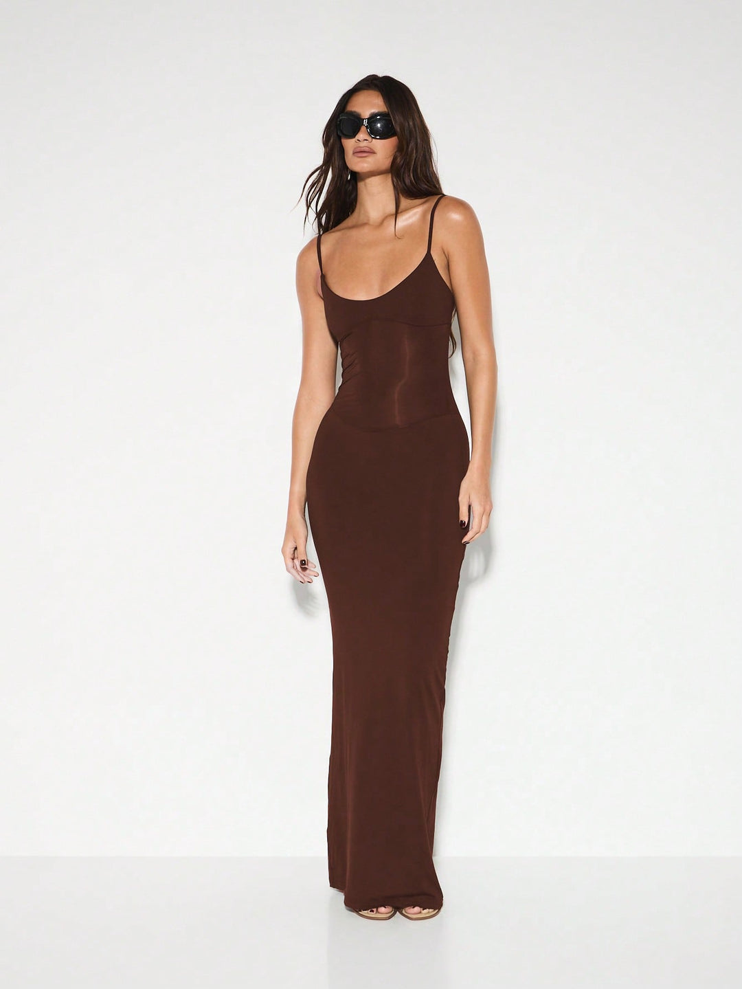 Rochie maxi SHEIN, maro
