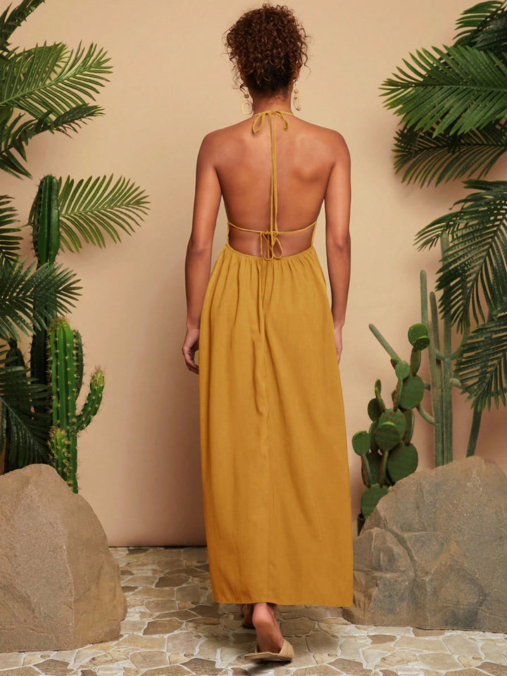 Rochie maxi SHEIN, galben