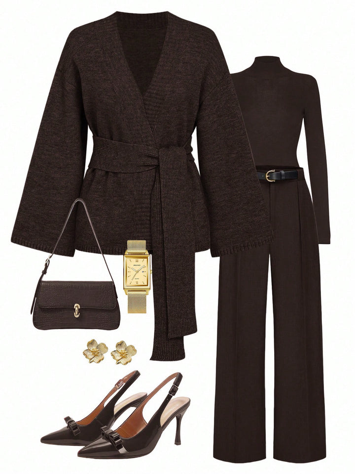Cardigan SHEIN, maro