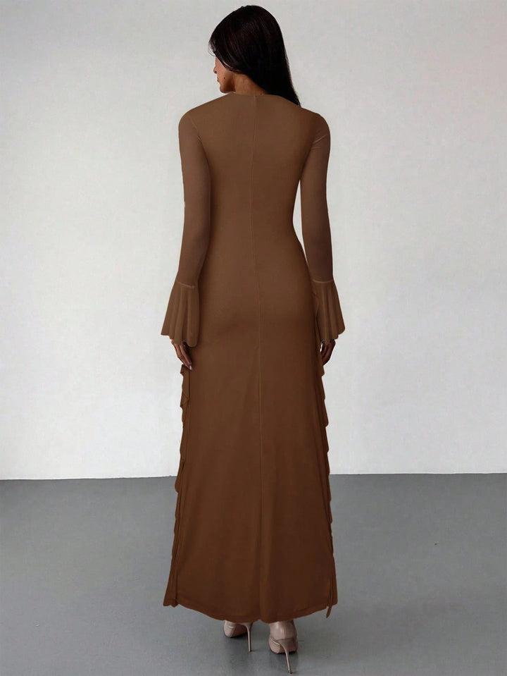 Rochie maxi SHEIN, maro