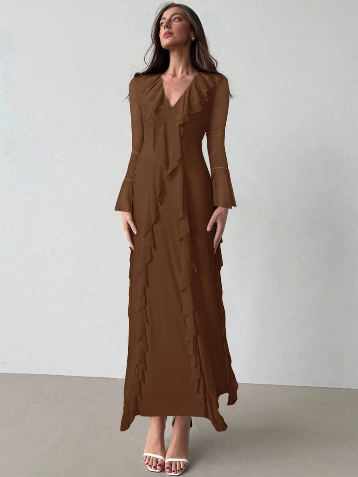 Rochie maxi SHEIN, maro