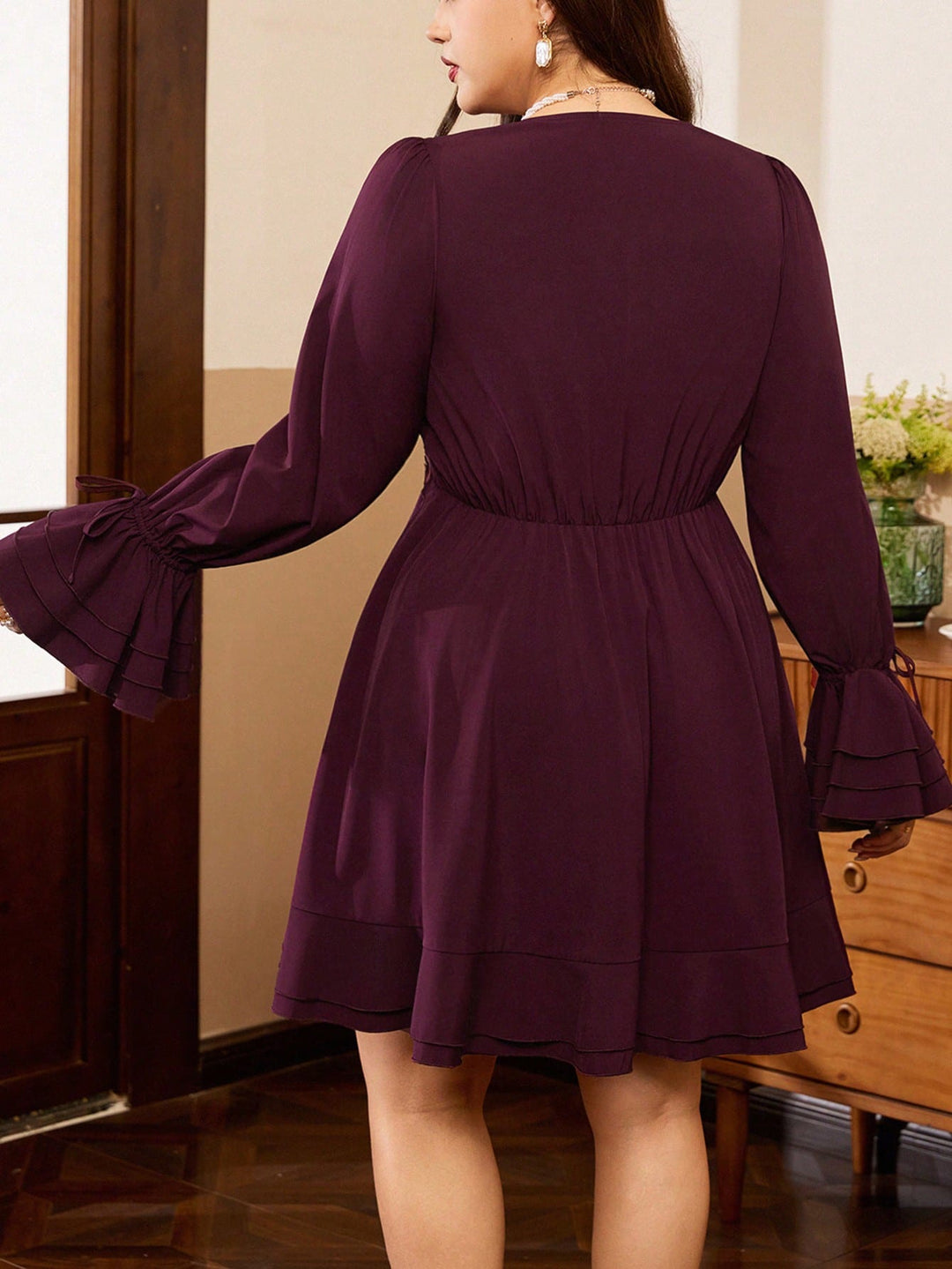 SHEIN mini ruha, bordó