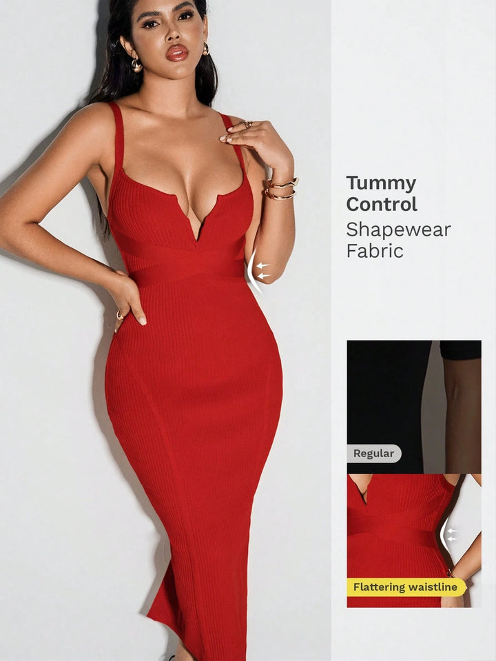 Rochie midi SHEIN, roșu