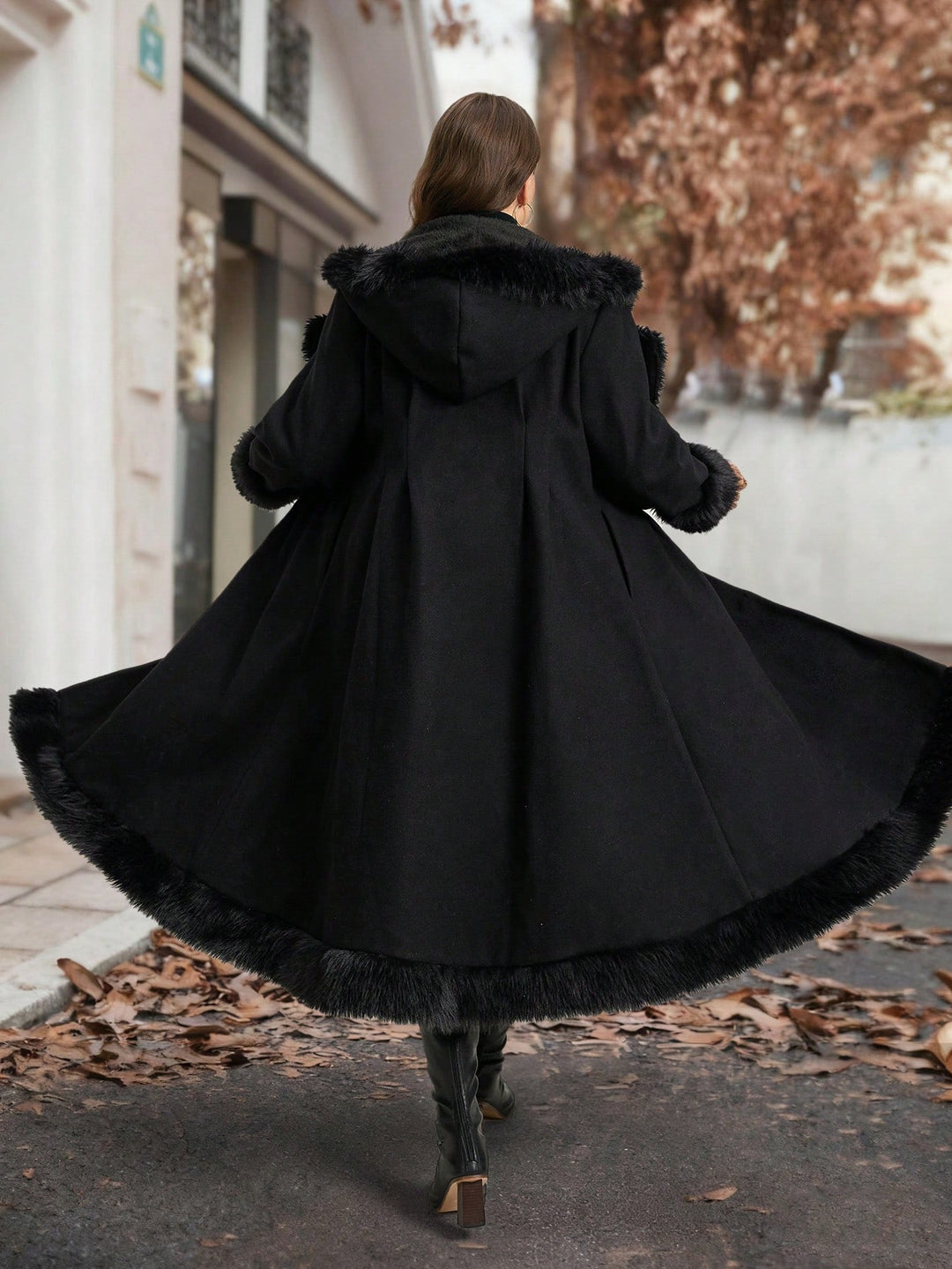 Palton lung SHEIN, negru