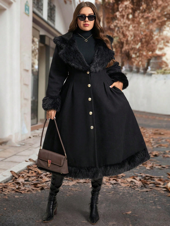Palton lung SHEIN, negru