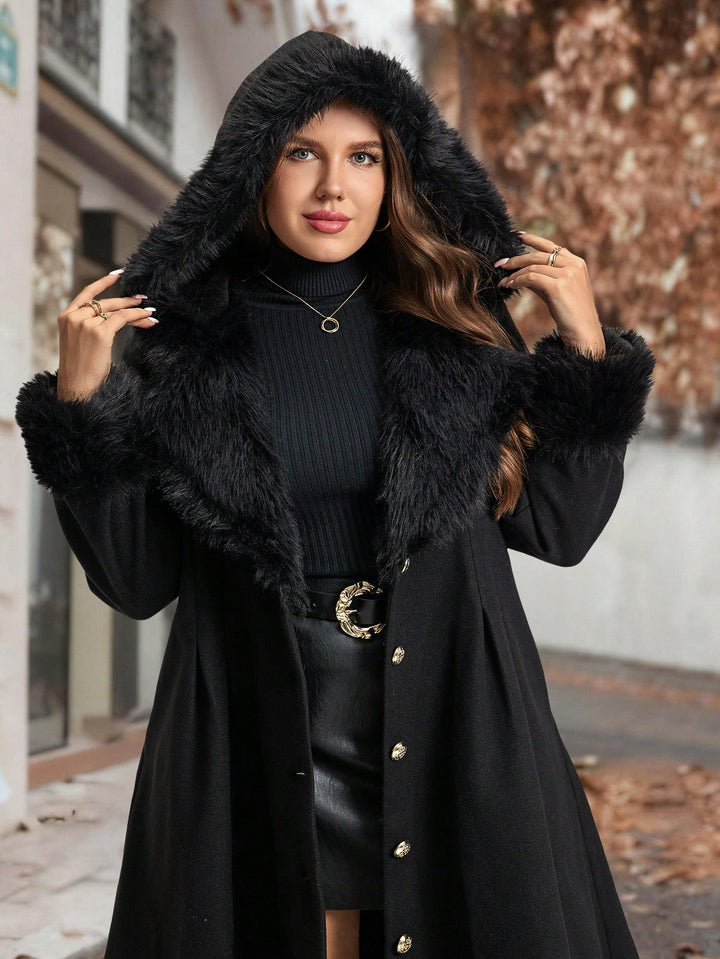 Palton lung SHEIN, negru