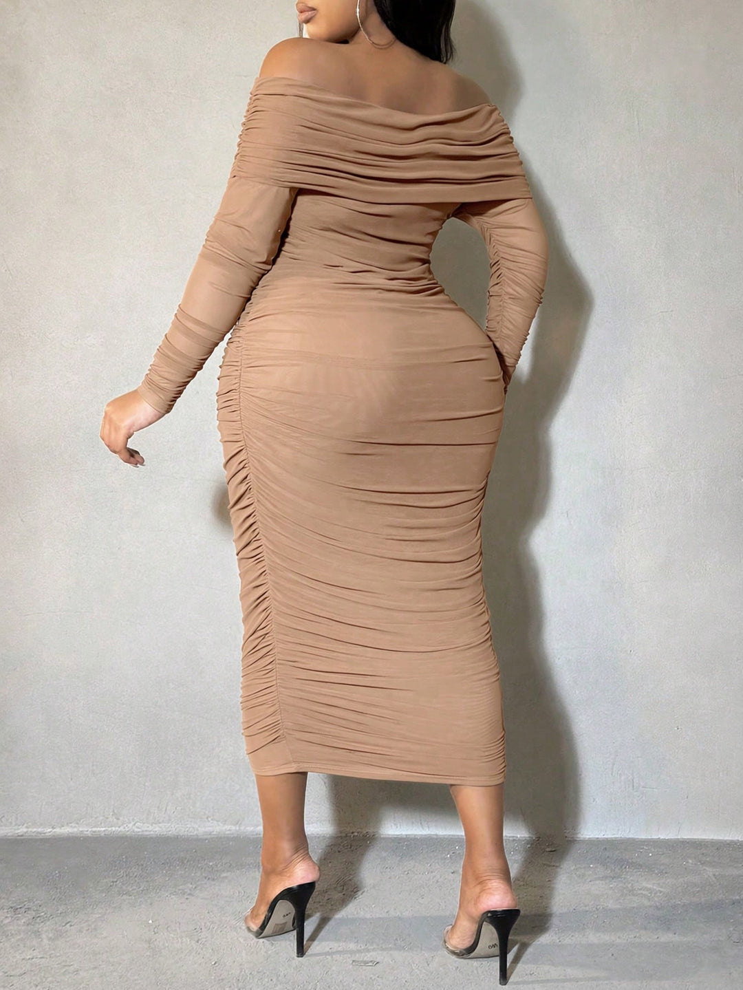 Rochie midi SHEIN, bej