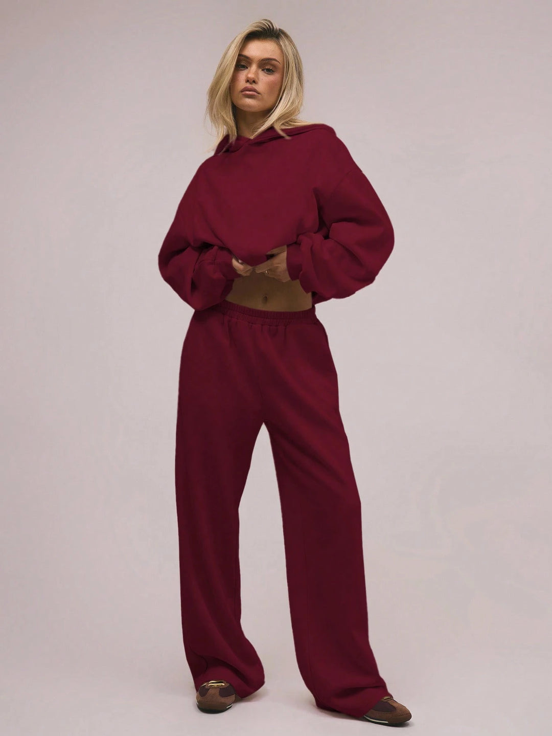 Pantaloni SHEIN, vișiniu