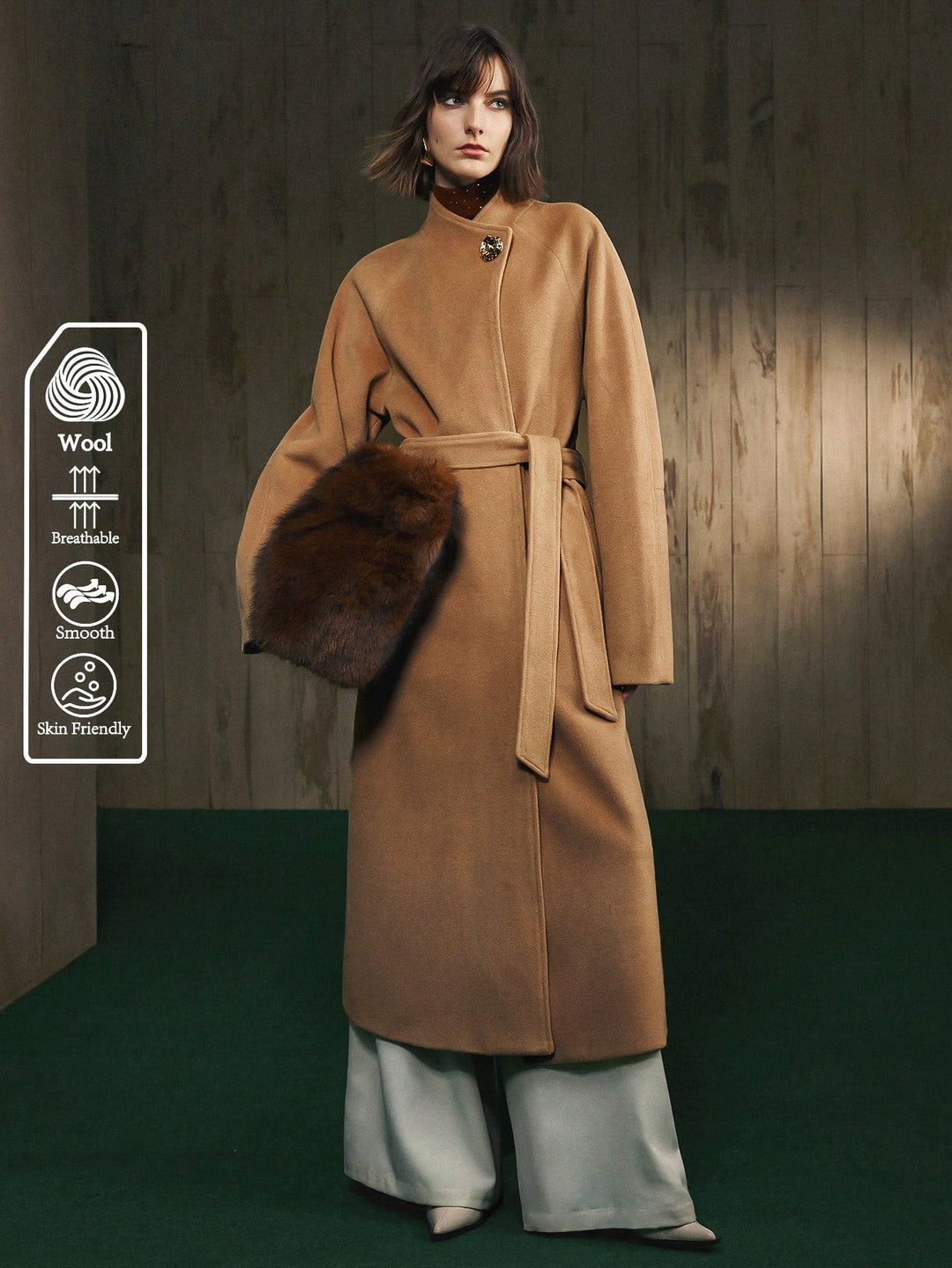 SHEIN kabát, khaki