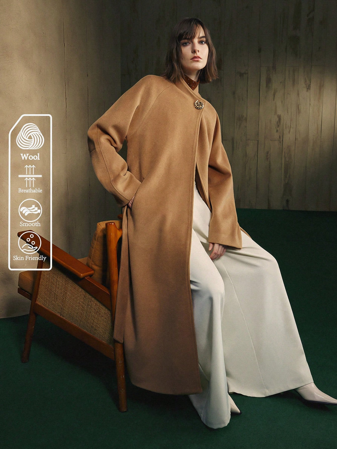 SHEIN kabát, khaki
