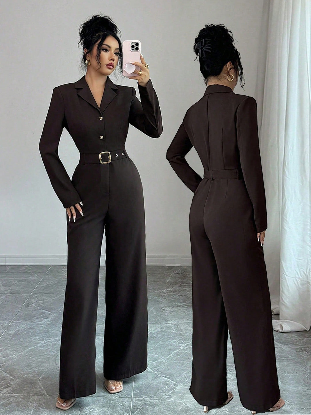 SHEIN Playsuit, Brown
