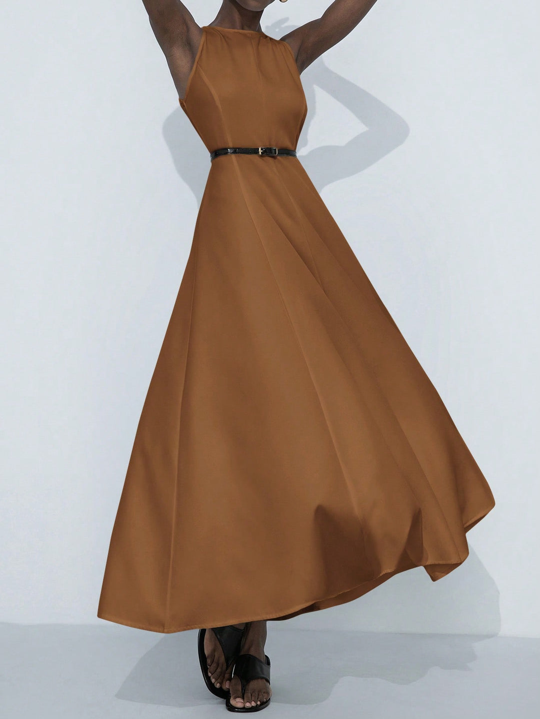 Rochie maxi SHEIN, maro