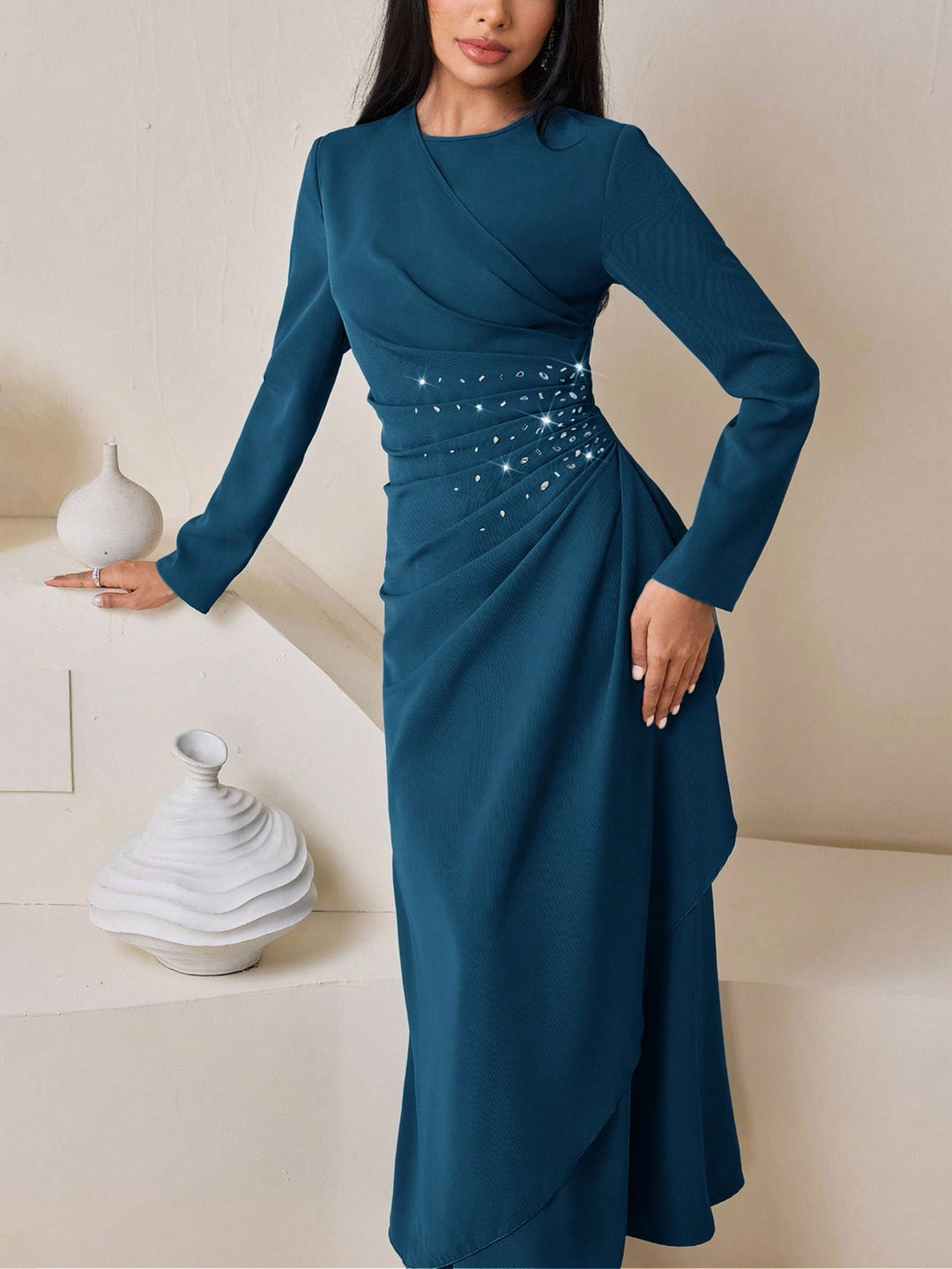 Rochie maxi SHEIN, albastru