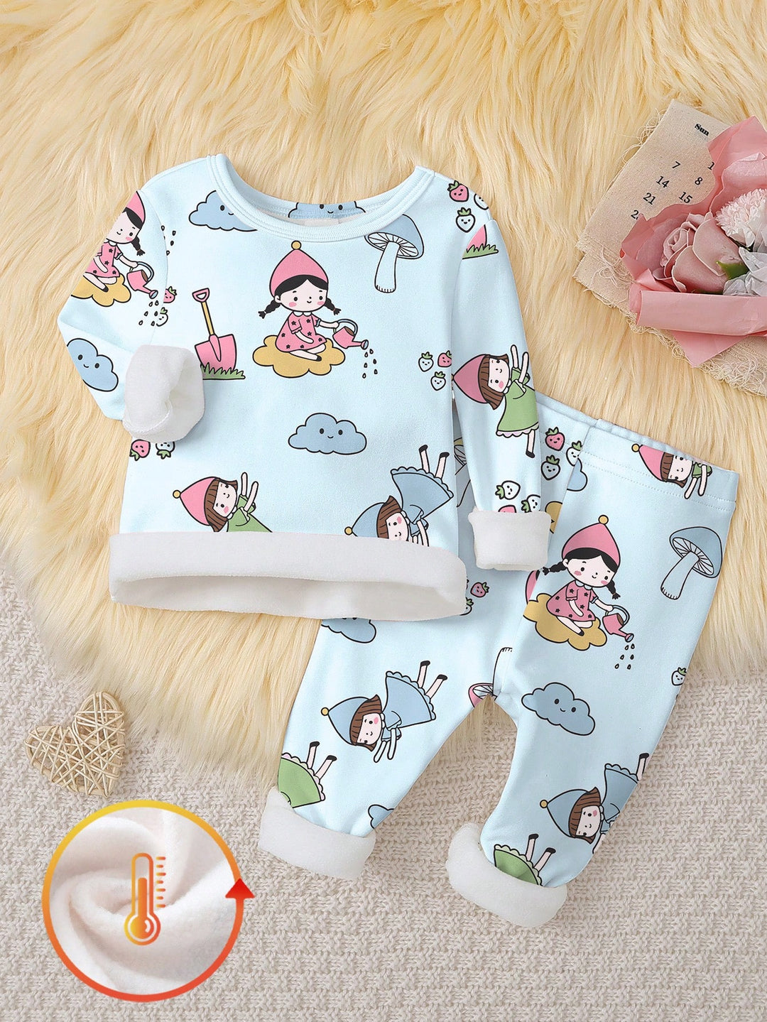Compleu pijamale SHEIN, albastru