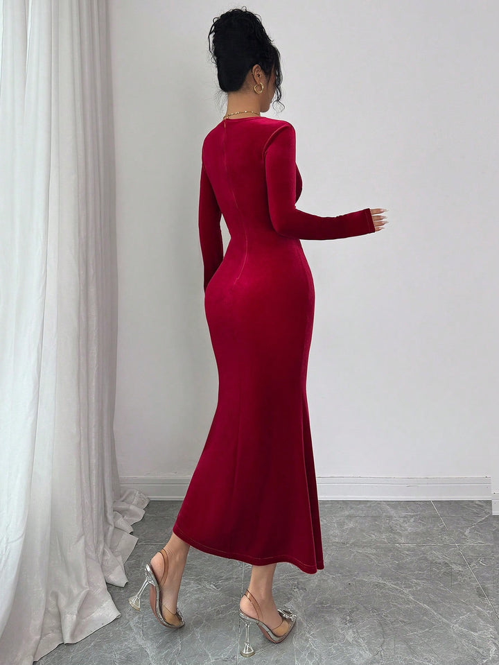 Rochie maxi SHEIN, vișiniu