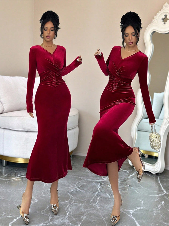 Rochie maxi SHEIN, vișiniu