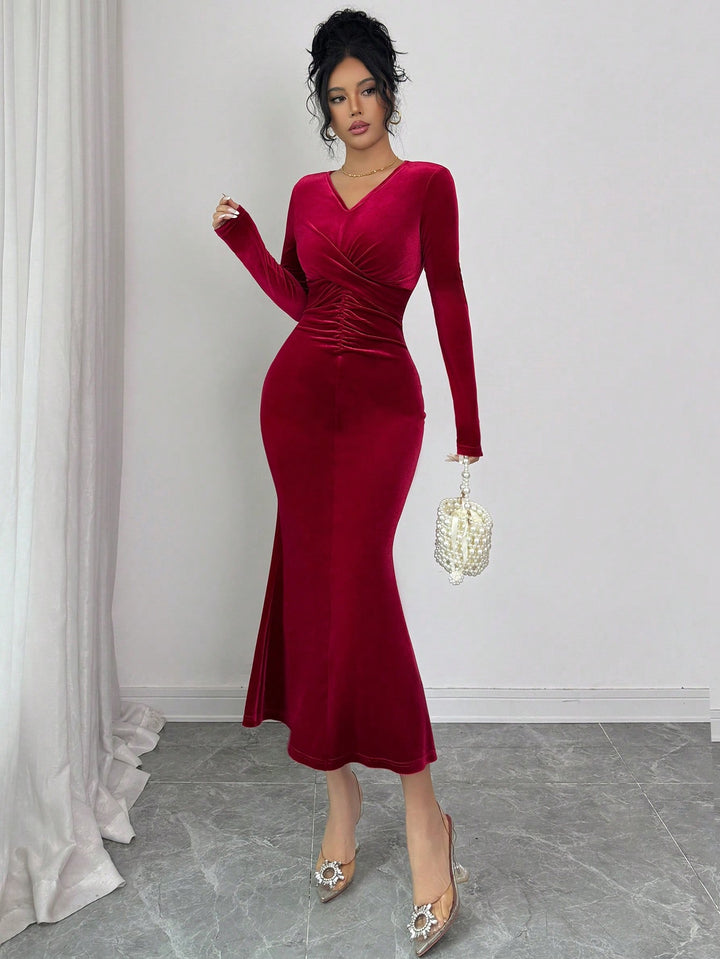 Rochie maxi SHEIN, vișiniu
