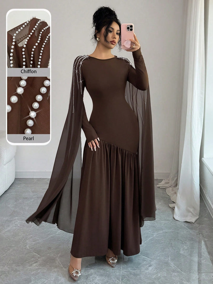 Rochie maxi SHEIN, maro