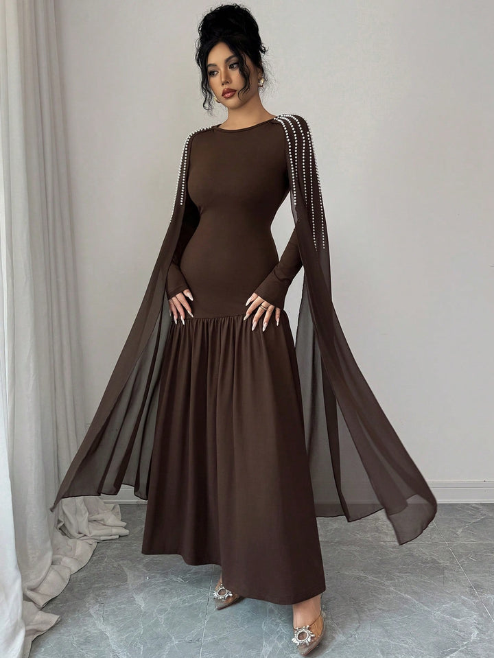 Rochie maxi SHEIN, maro