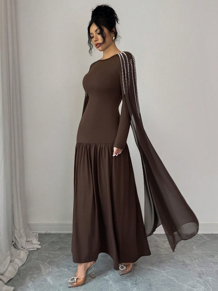 Rochie maxi SHEIN, maro
