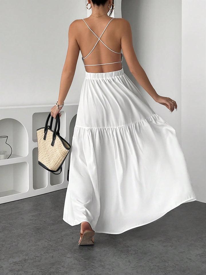 Rochie maxi SHEIN, alb