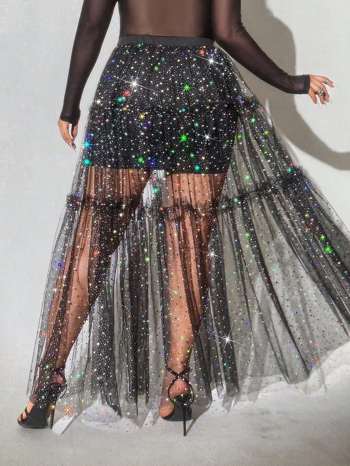 SHEIN maxi szoknya, fekete