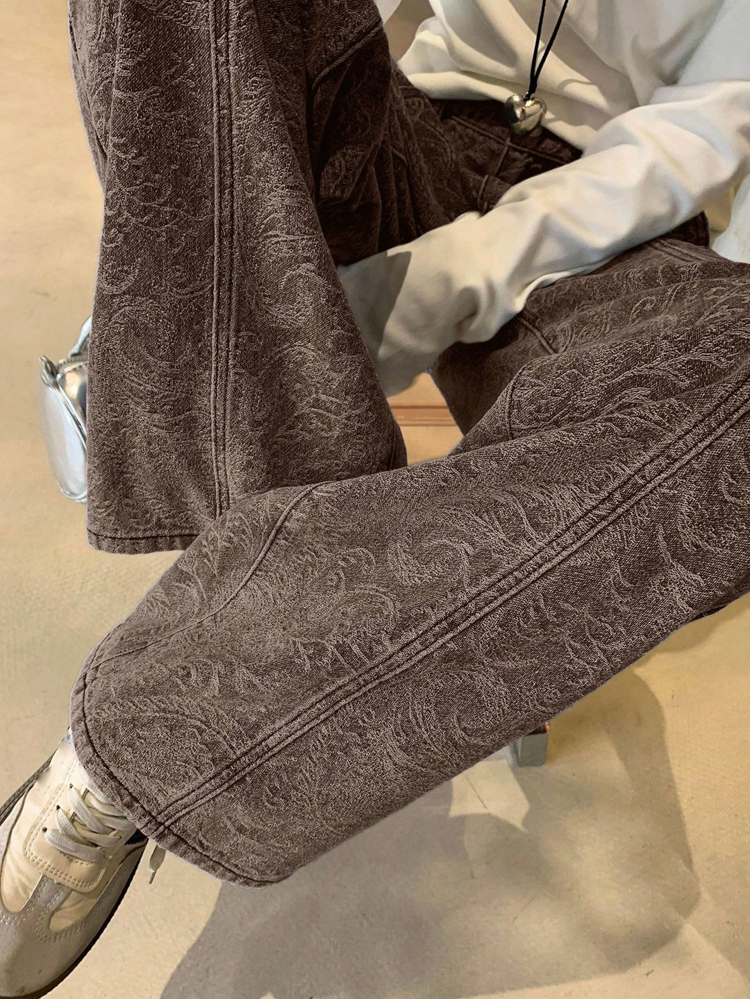 Pantaloni SHEIN, maro