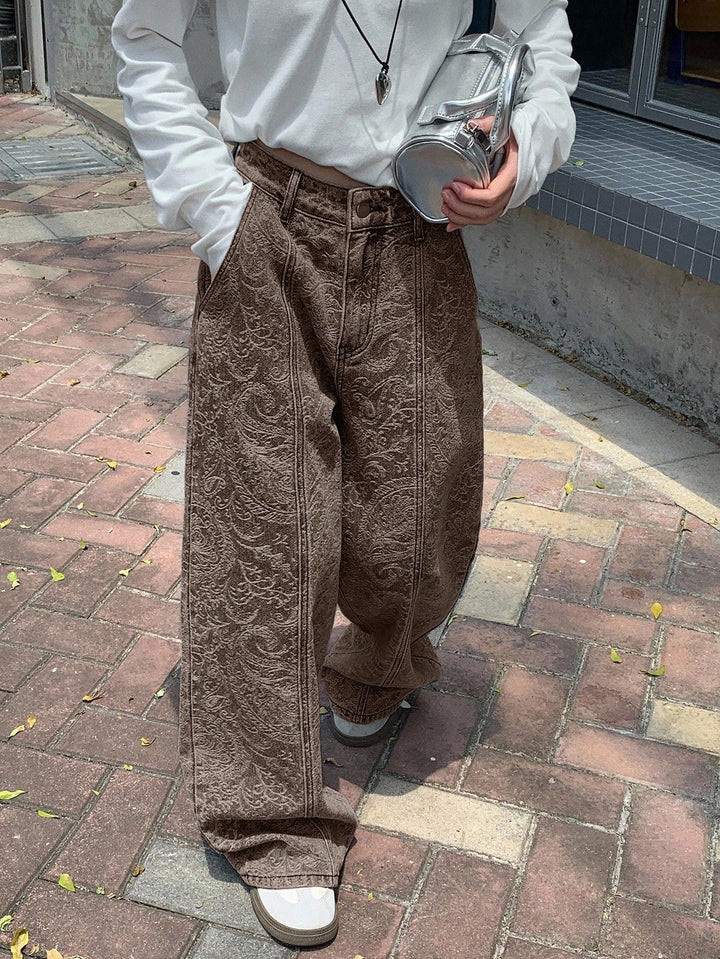 Pantaloni SHEIN, maro