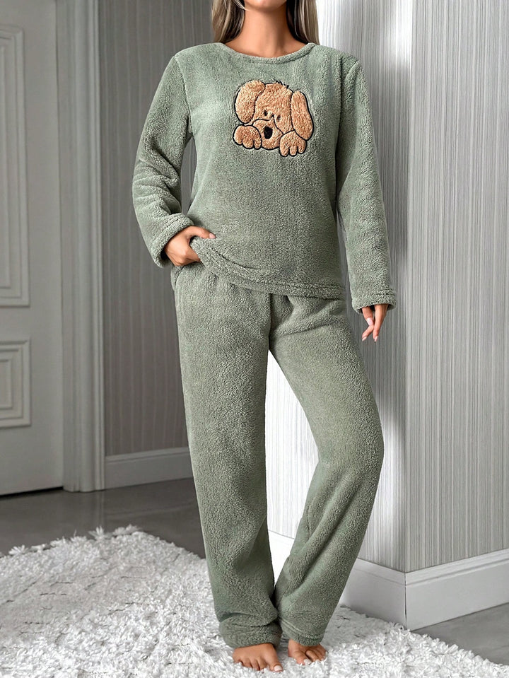 Compleu pijamale SHEIN, verde