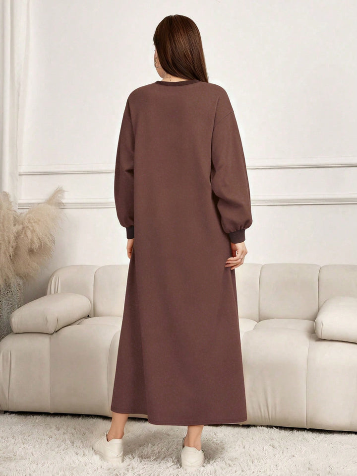 SHEIN maxi ruha, barna