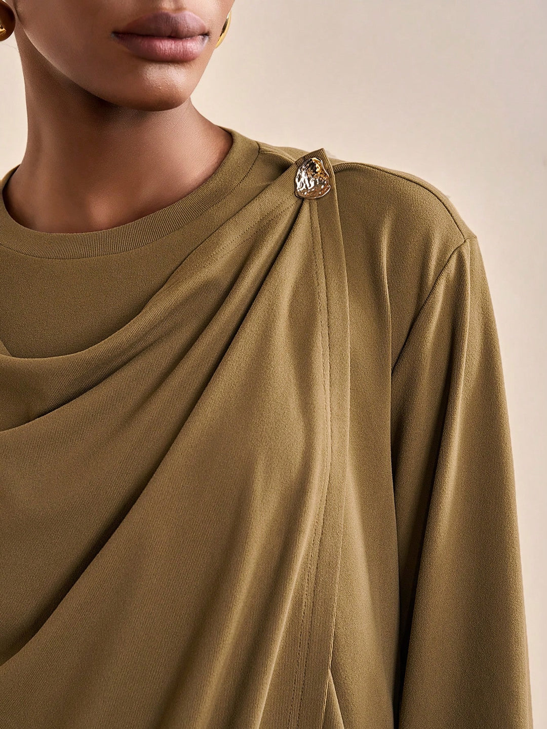 SHEIN felső, khaki