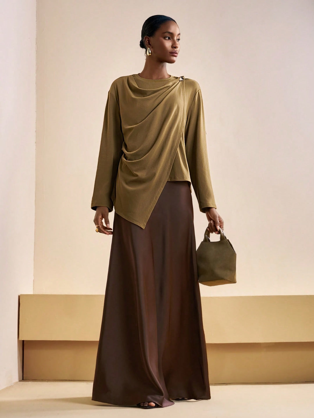 SHEIN felső, khaki