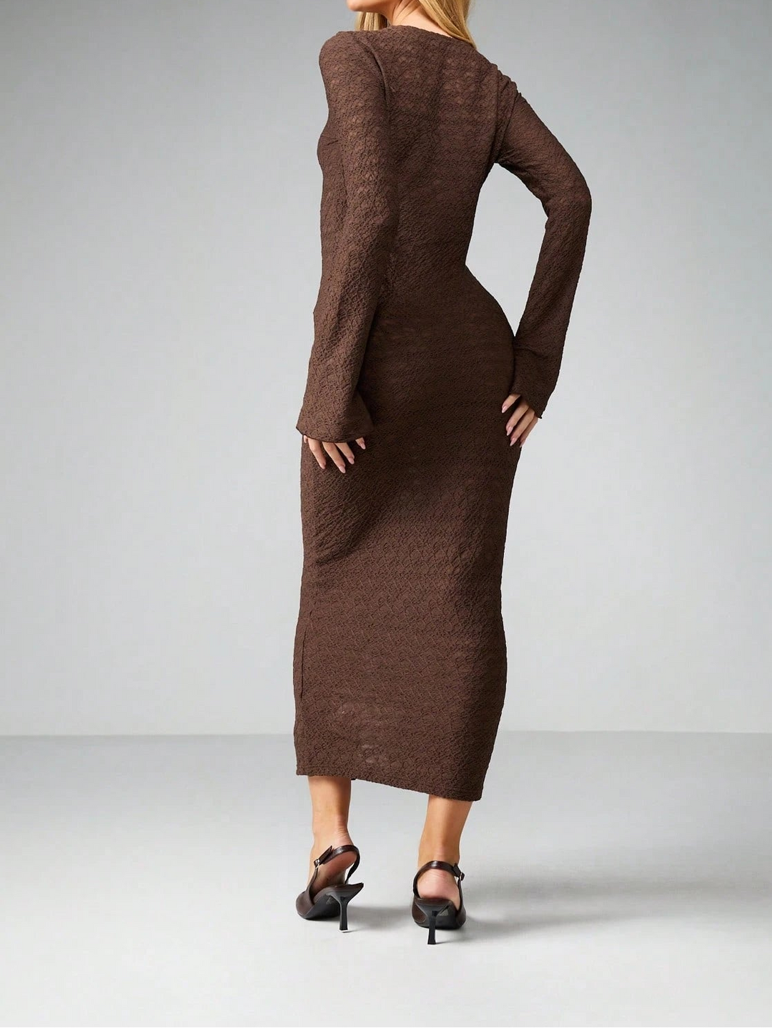 SHEIN maxi ruha, barna