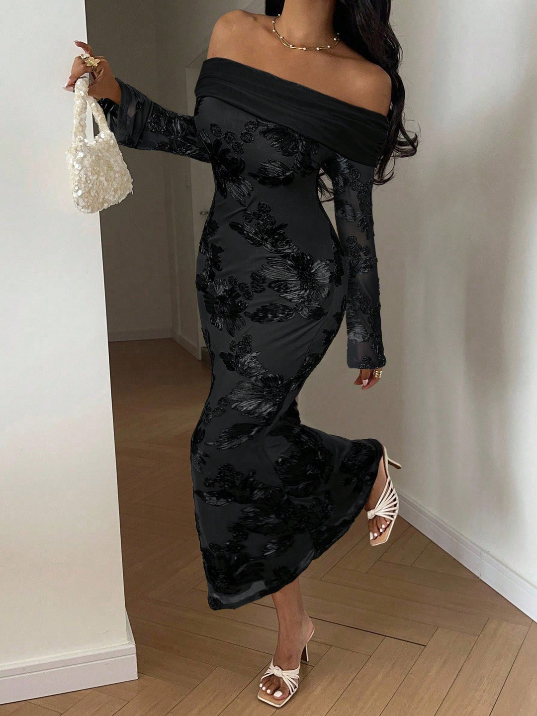 Rochie midi SHEIN, negru