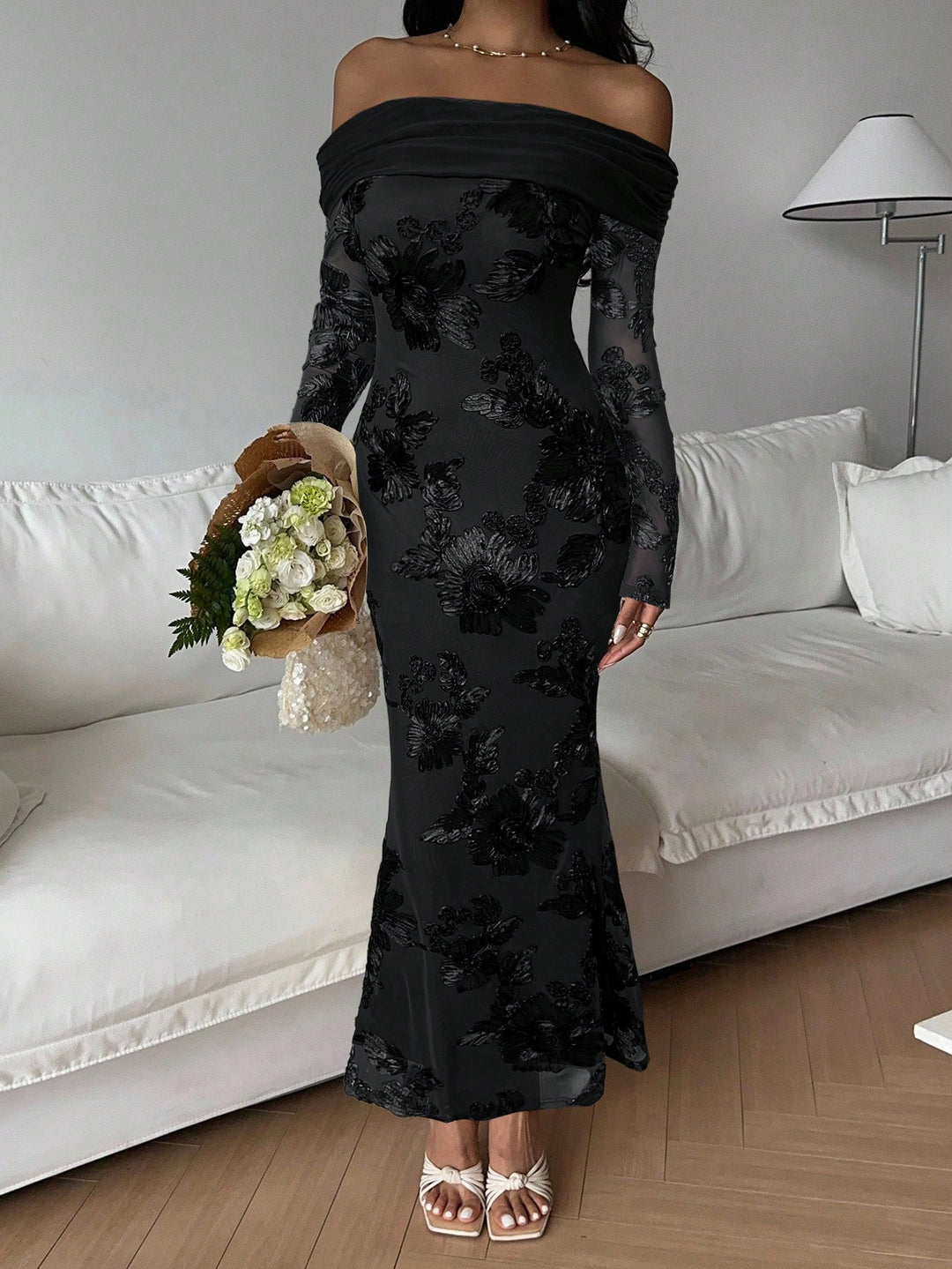 Rochie midi SHEIN, negru