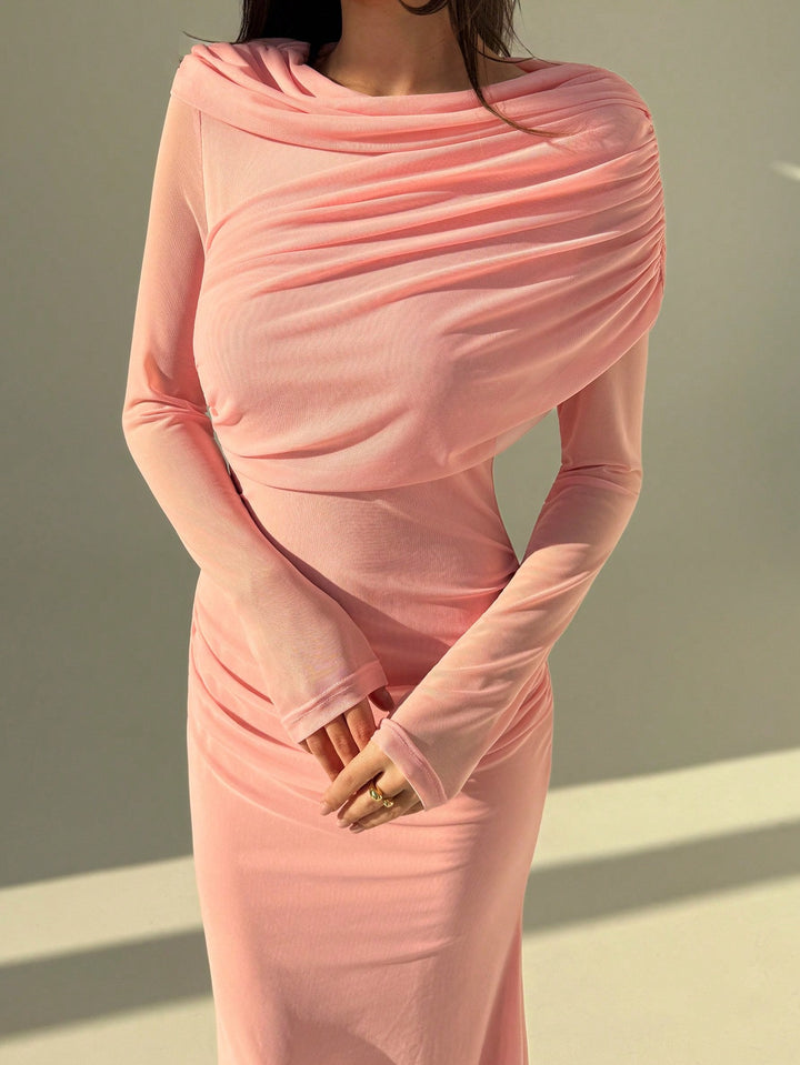 SHEIN maxi ruha, rózsaszín