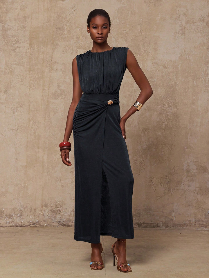 Rochie maxi SHEIN, gri