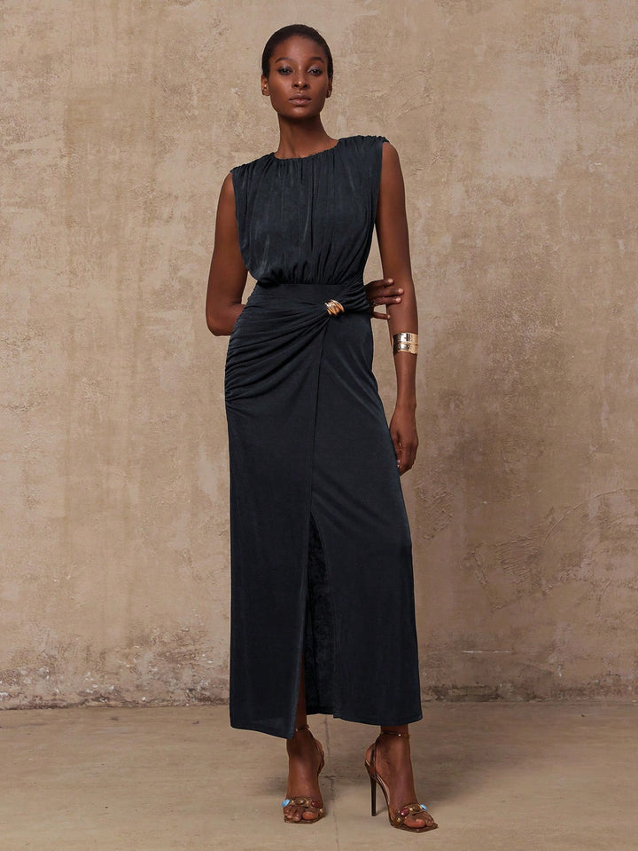 Rochie maxi SHEIN, gri