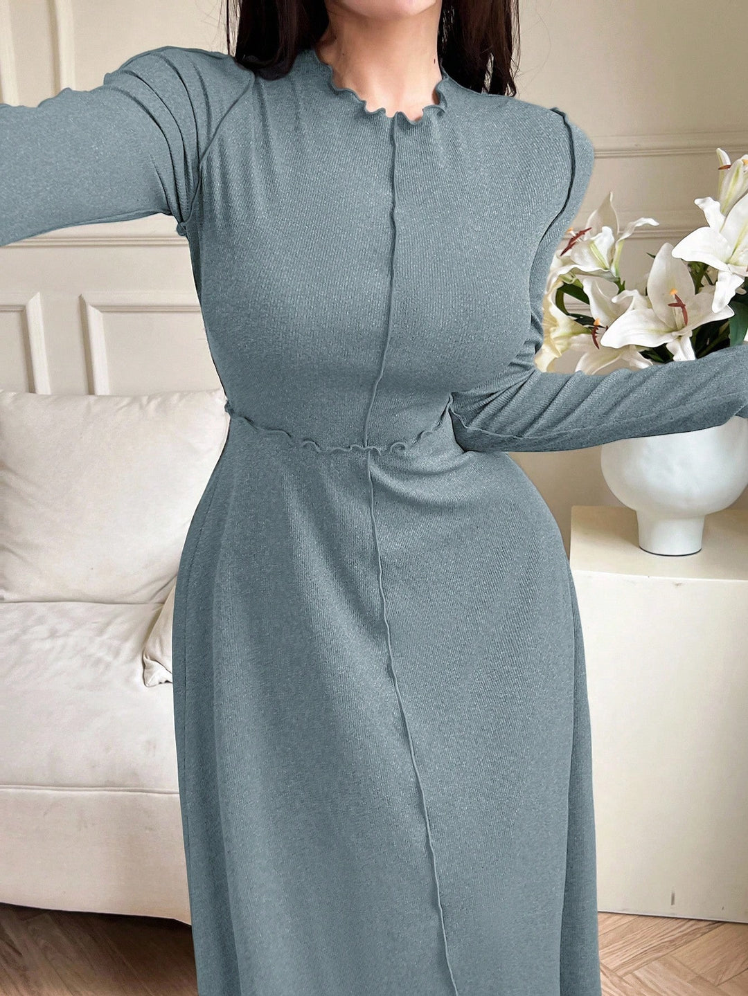 Rochie maxi SHEIN, albastru