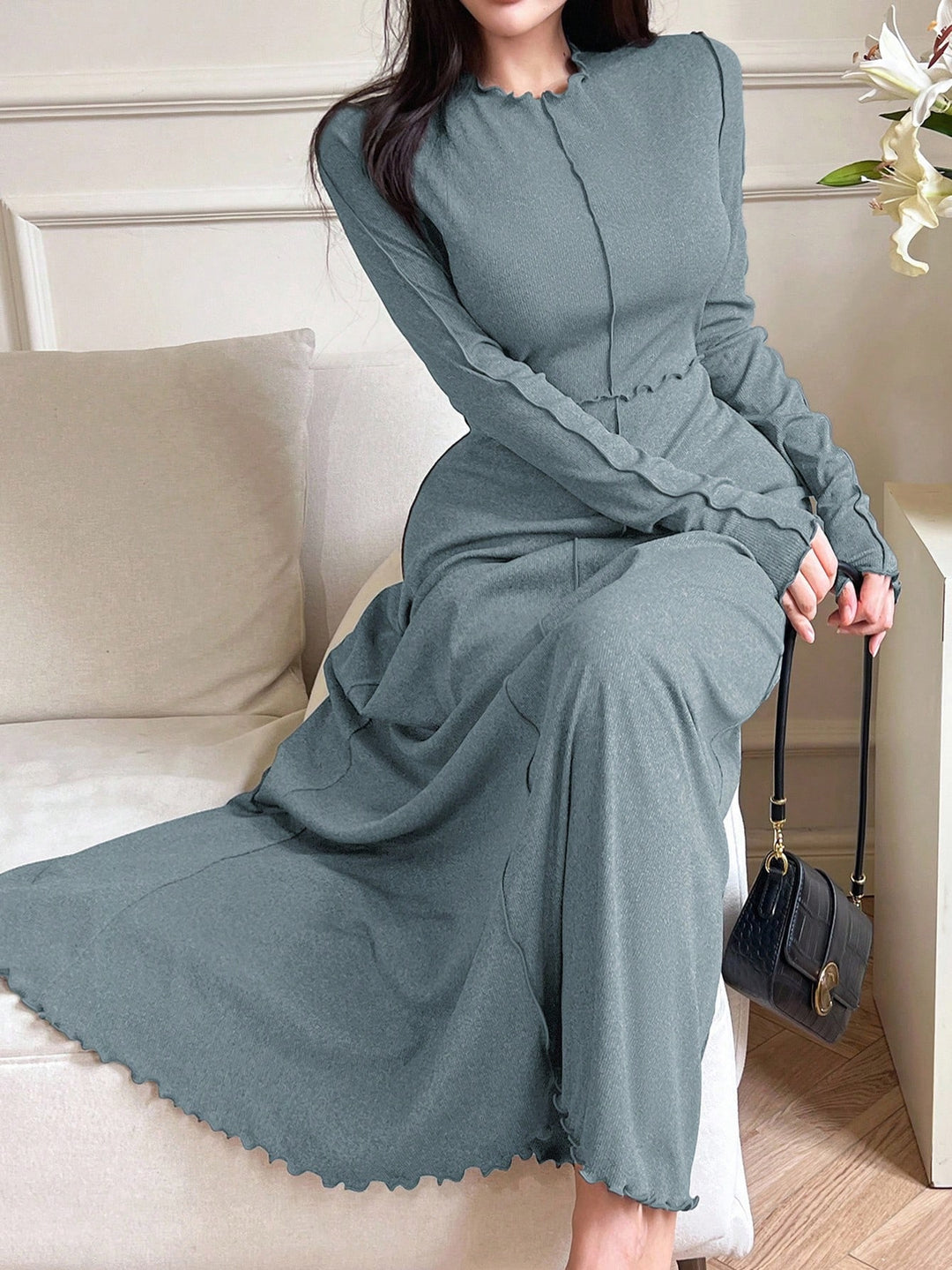Rochie maxi SHEIN, albastru