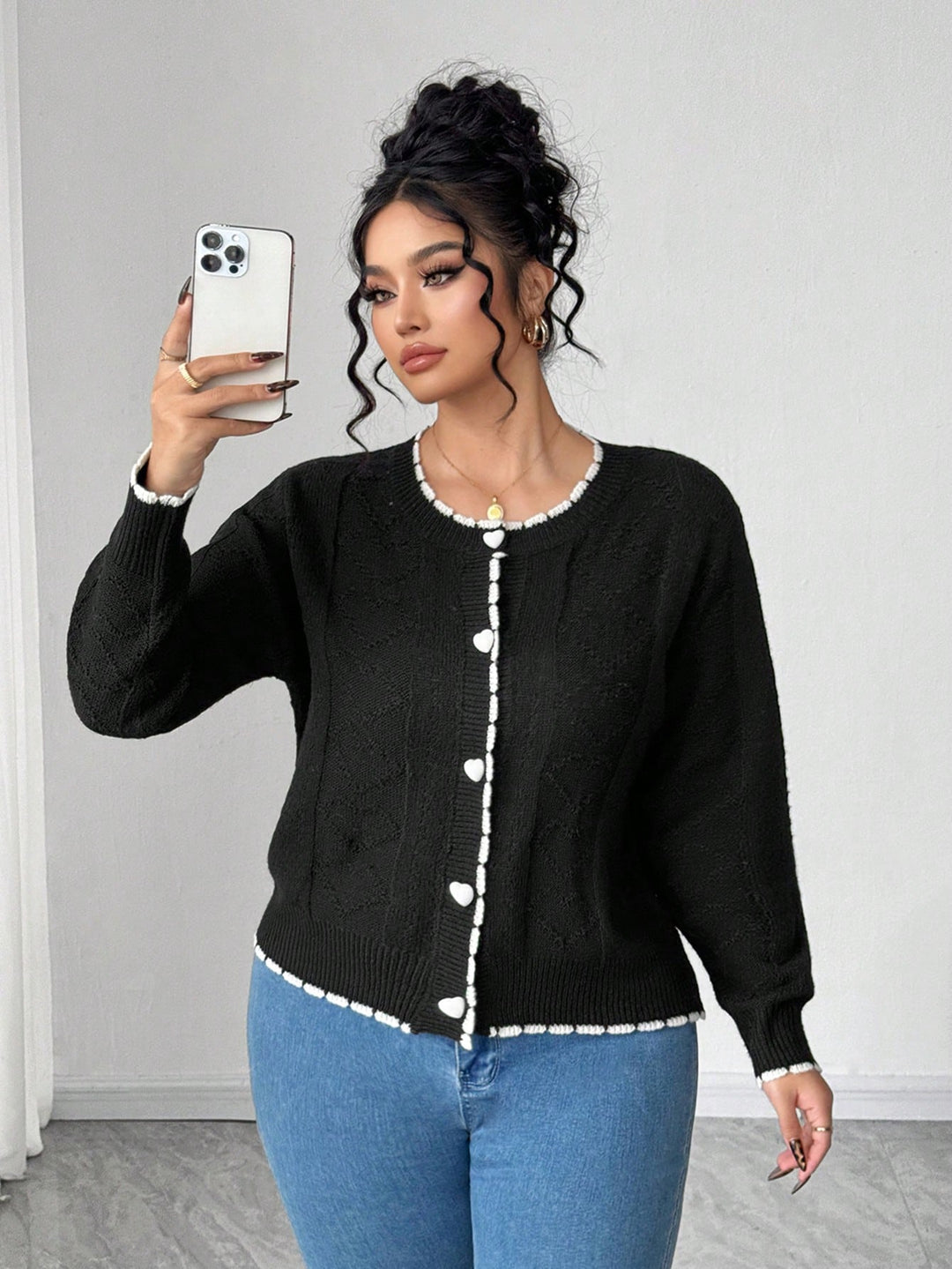 Cardigan SHEIN, negru