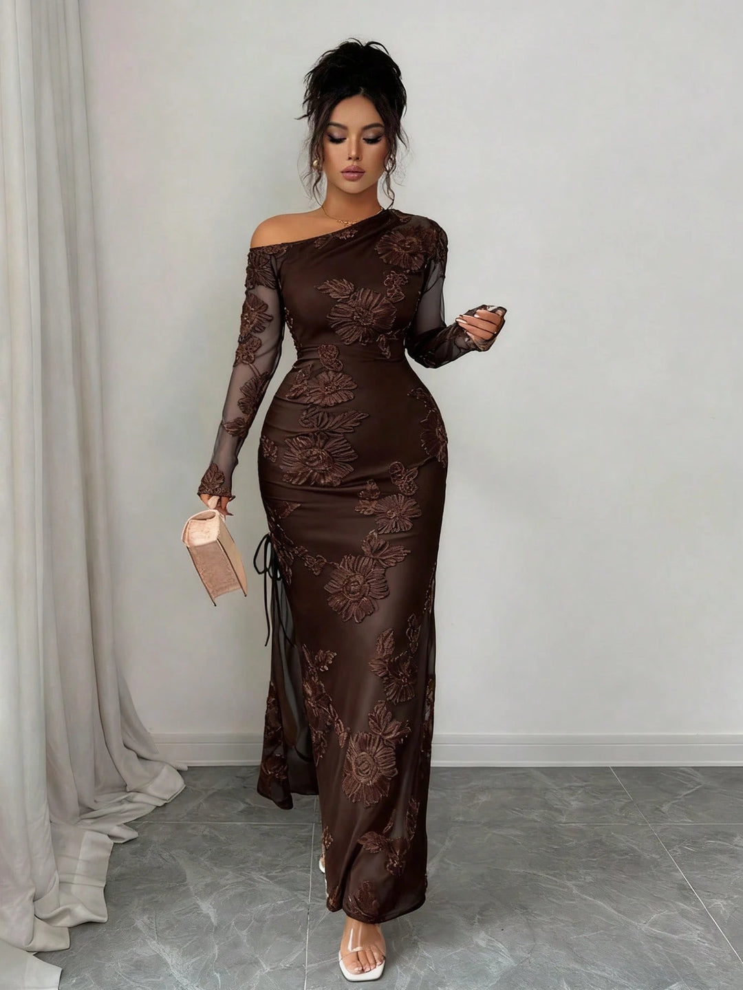 Rochie maxi SHEIN, maro