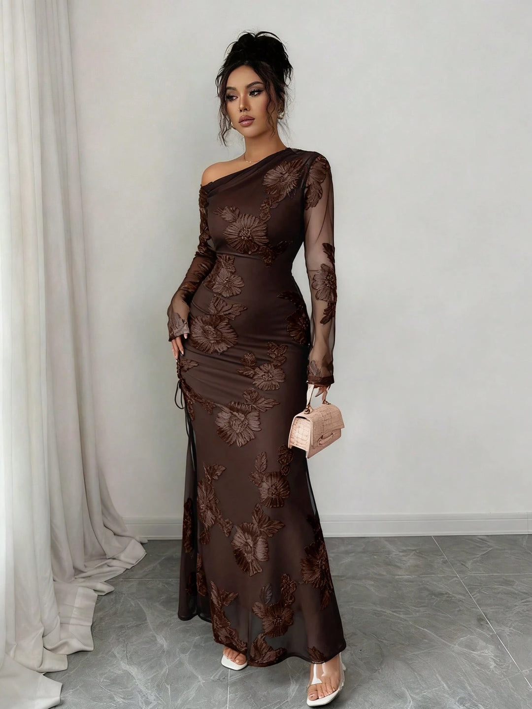 Rochie maxi SHEIN, maro
