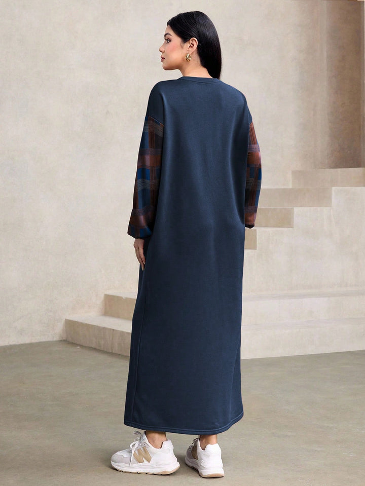 Shein Curve+ maxi ruha, kék