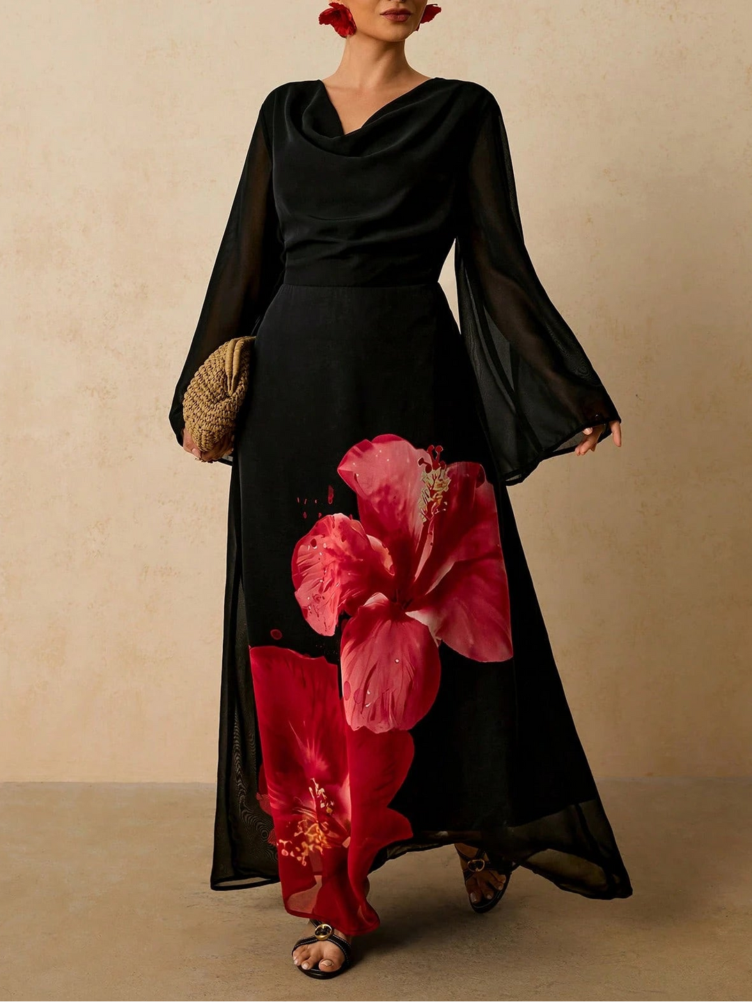 Rochie maxi SHEIN, negru